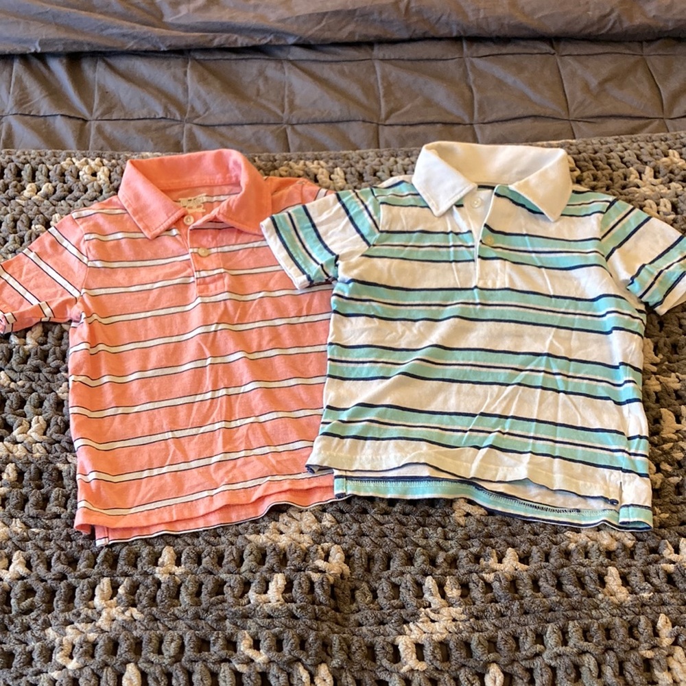 Bundle of 2 boys striped cotton polo The Children’s place shirts
